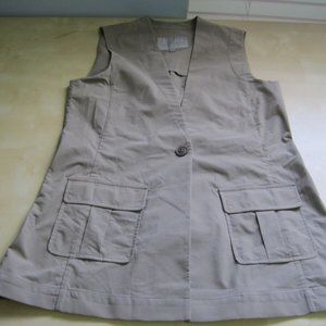 Anatomie Ashton Ladies Small Khaki 1 button Travel Vest NWT NEW